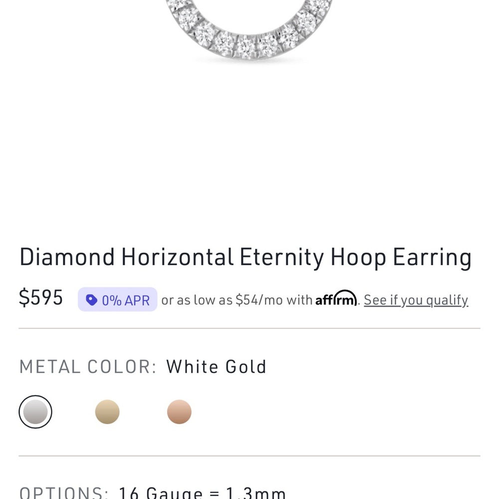 ISO….maria tash White Gold Diamond Hoop Earrings